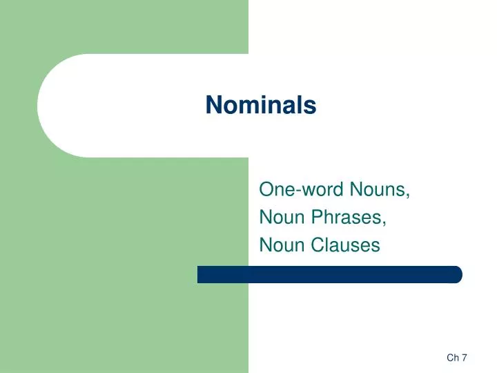 nominals