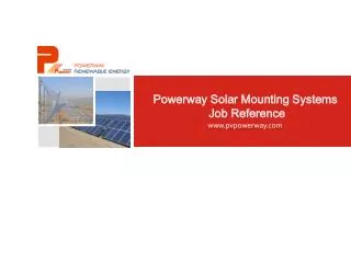 Powerway Solar Mounting Systems Job Reference