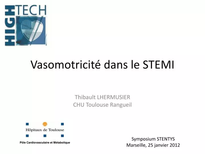 vasomotricit dans le stemi