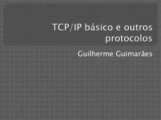 tcp ip b sico e outros protocolos