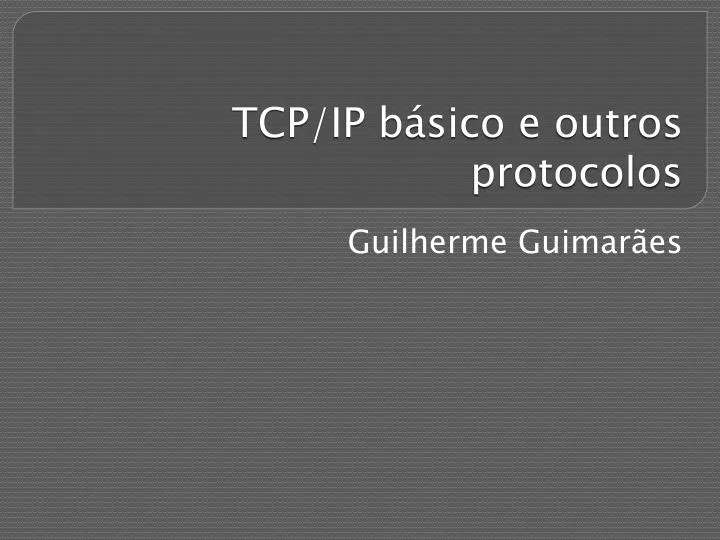 tcp ip b sico e outros protocolos