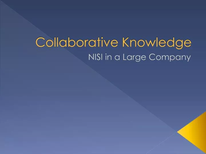 collaborative knowledge