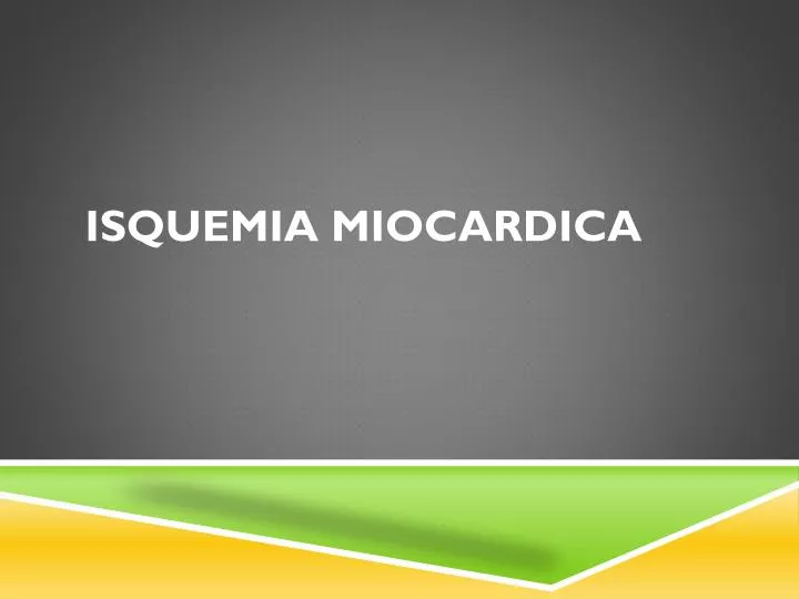isquemia miocardica