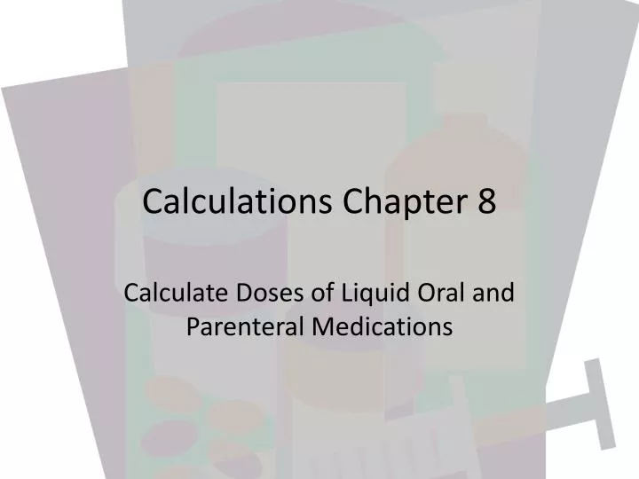 calculations chapter 8