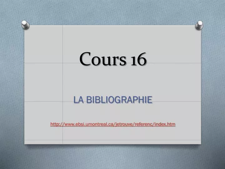 cours 16