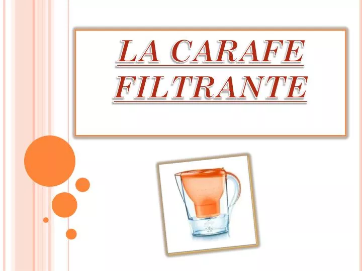 la carafe filtrante