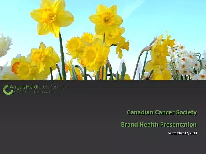 canadian cancer society brand health presentation