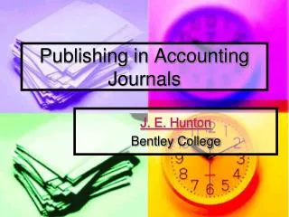 Publishing in Accounting Journals