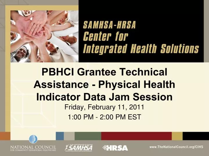 pbhci grantee technical assistance physical health indicator data jam session