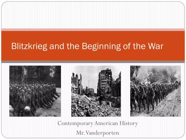 blitzkrieg and the beginning of the war