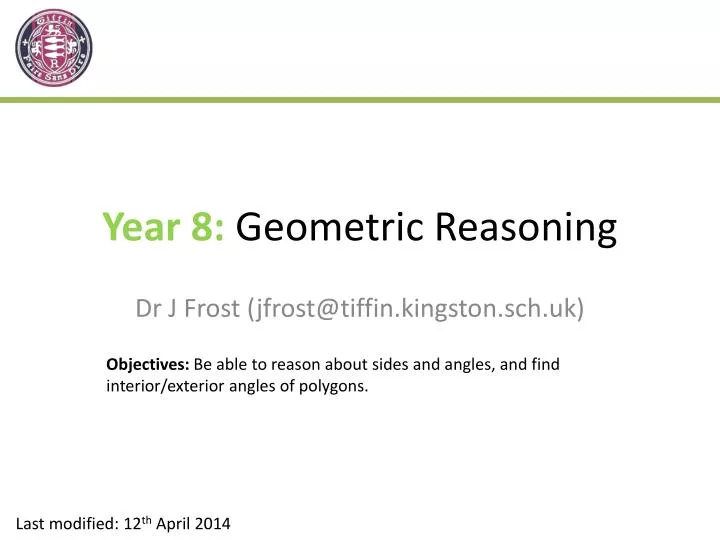 year 8 geometric reasoning