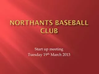 Northants Baseball Club