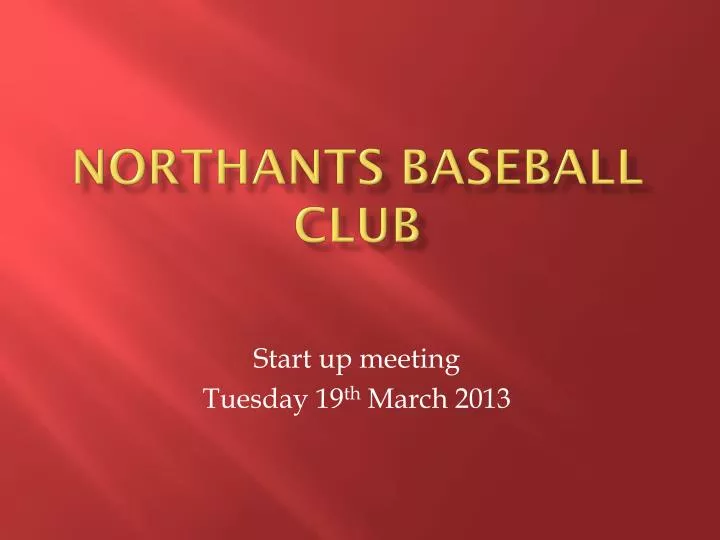 northants baseball club