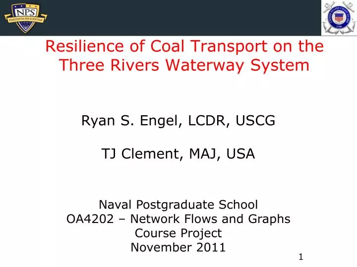 resilience of coal transport on the three rivers waterway system