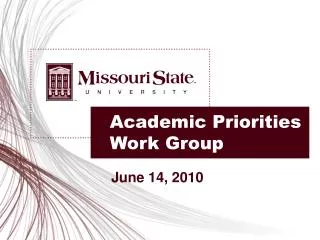 Academic Priorities Work Group
