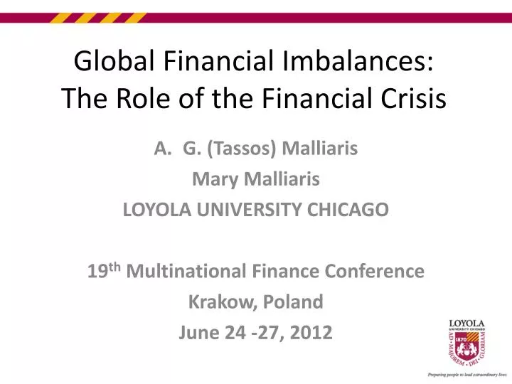 global financial imbalances the role of the financial crisis