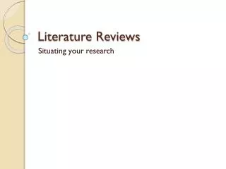 Literature Reviews