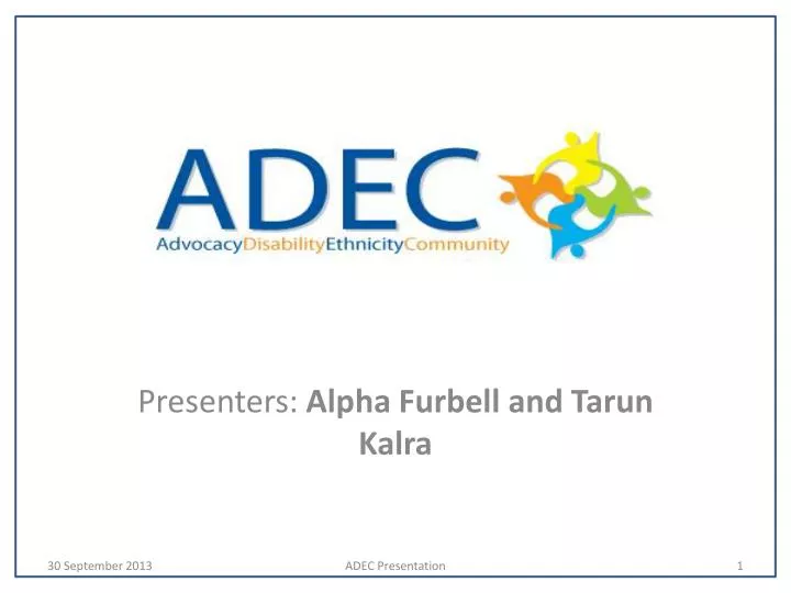 presenters alpha furbell and tarun kalra