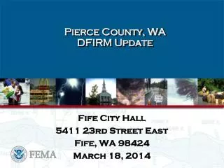 Pierce County, WA DFIRM Update