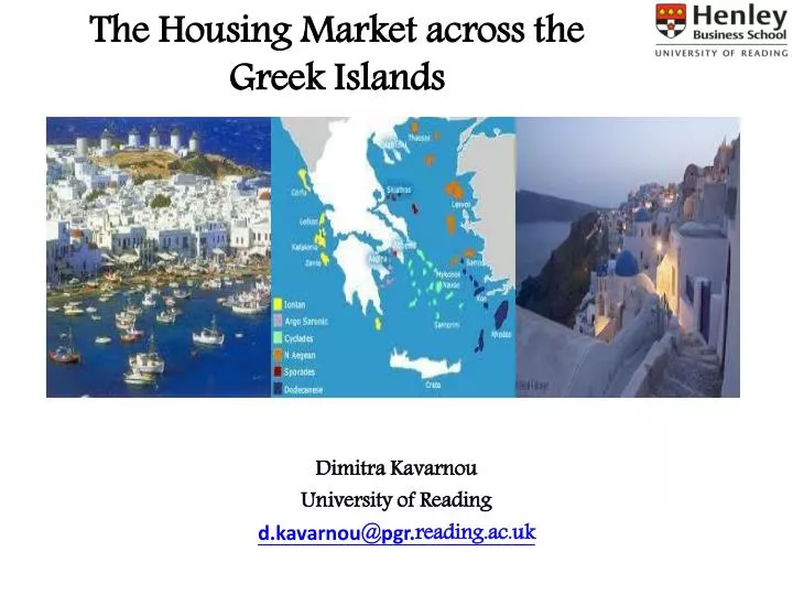 the housing market across the greek islands
