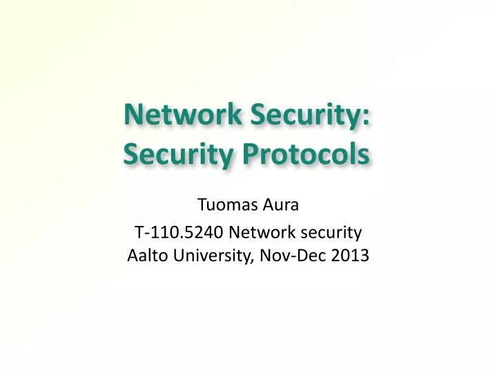 network security security protocols