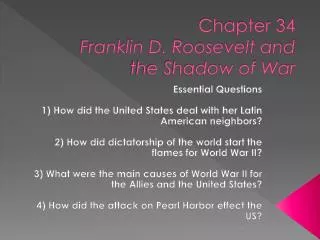 chapter 34 franklin d roosevelt and the shadow of war