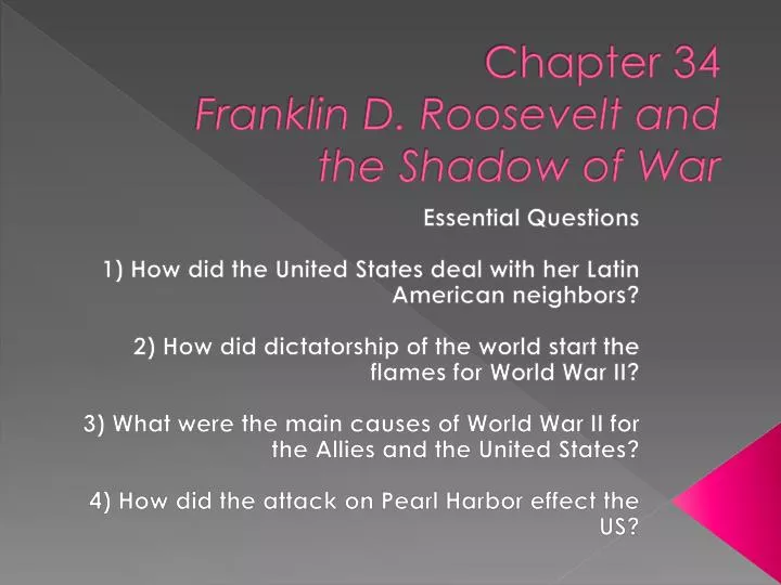 chapter 34 franklin d roosevelt and the shadow of war