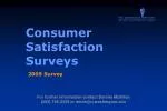 Consumer Satisfaction Surveys - slide 1
