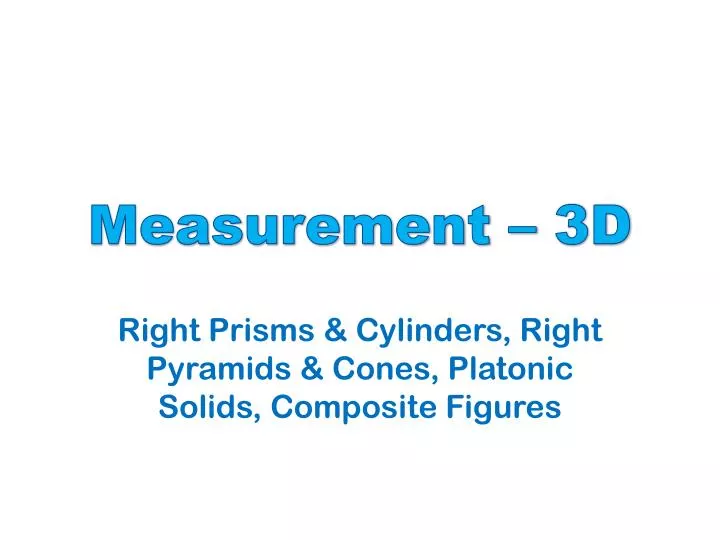 measurement 3d