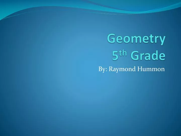 geometry 5 th grade