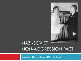 Nazi-soviet non-aggression pact