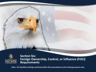 Section Six: Foreign Ownership, Control, or Influence (FOCI)