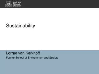 Sustainability