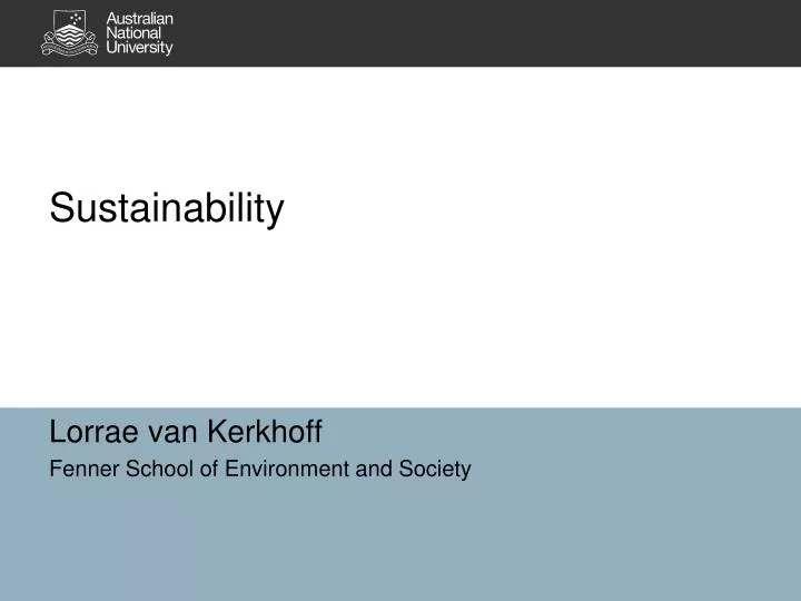 sustainability