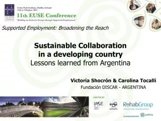 Sustainable Collaboration in a developing country Lessons learned from Argentina