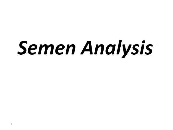 semen analysis