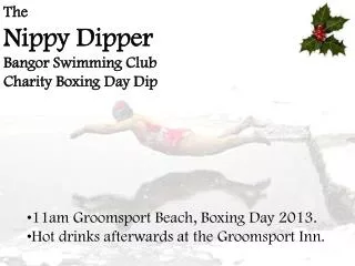 The Nippy Dipper Bangor Swimming Club Charity Boxing Day Dip