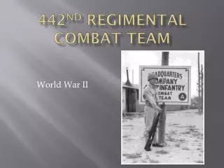 442 nd Regimental Combat Team