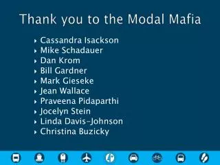 Thank you to the Modal Mafia