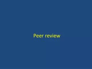 Peer review