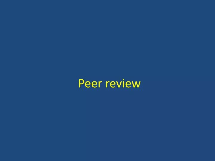 peer review