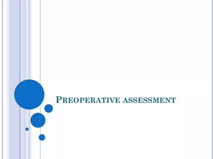 preoperative assessment