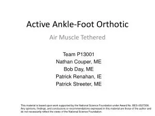 Active Ankle-Foot Orthotic