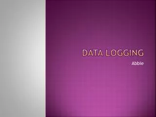 Data logging