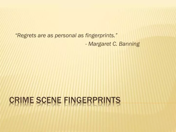 regrets are as personal as fingerprints margaret c banning