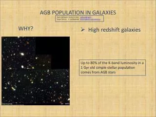 AGB POPULATION IN GALAXIES