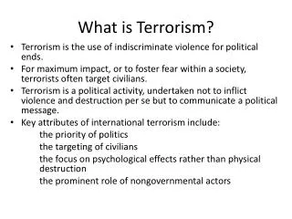 What is Terrorism?