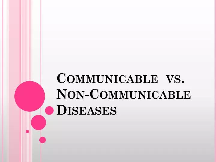 communicable vs non communicable diseases