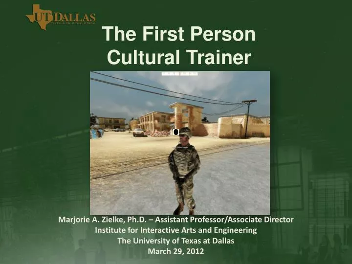 the first person cultural trainer