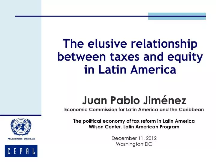 the elusive relationship between taxes and equity in latin america